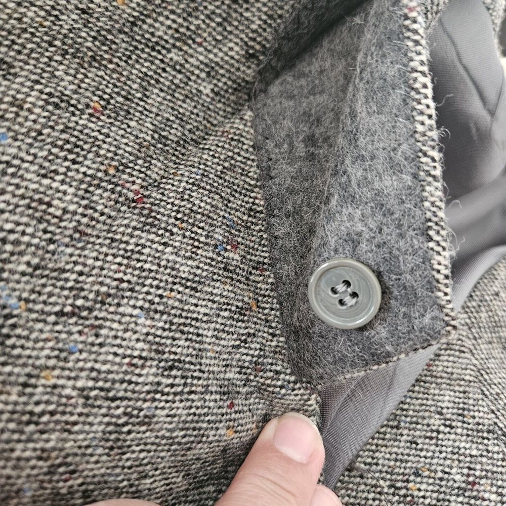 Stewart County 44L Tall Tweed Classic Wool Sport Coat Elbow Patch Throat Latch - Picture 9 of 16